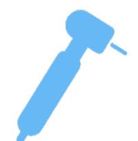 Higienista dental azul claro