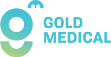 Logotipo Dorado Médico